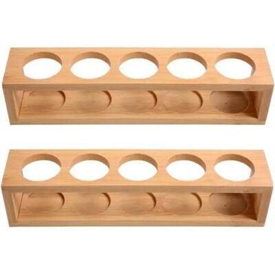 FOGSHIELD Étagère De Rangement En 2 Parties Pour Huiles Essentielles En Bambou Naturel, Support De Table À 1 Niveau, Convient Pour Bouteilles De 15 Ml, Bouteilles De 10 Et 5 Ml - Publicité FOGSHIELD Étagère De Rangement En 2 Parties Pour Huiles Essentielles En Bambou Naturel, Support De Table À 1 Niveau, Convient Pour Bouteilles De 15 Ml, Bouteilles De 10 Et 5 Ml - Publicité