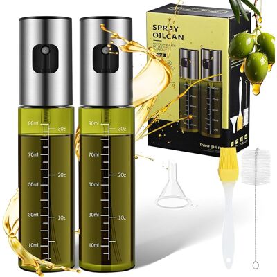 SYMOLEXA 2 Pièces - Pulvérisateur Huile - Bouteille Spray - Cuisine Saine Friteuse Air Salade Bbq - Verre Transparent - Vert - 100ml - Publicité SYMOLEXA 2 Pièces - Pulvérisateur Huile - Bouteille Spray - Cuisine Saine Friteuse Air Salade Bbq - Verre Transparent - Vert - 100ml - Publicité