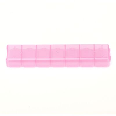 LBVIE Boîte De Rangement Compartimentée À 7 Compartiments Pour Palette Aquarelle, Bijoux, Rangement De Voyage, Plastique Rose - Publicité LBVIE Boîte De Rangement Compartimentée À 7 Compartiments Pour Palette Aquarelle, Bijoux, Rangement De Voyage, Plastique Rose - Publicité