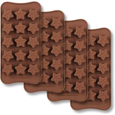 Melissa Moule À Chocolat En Forme D'Étoile De 15 Cavités, Ensemble De Moule En Silicone De Qualité Alimentaire Non Collante Pour Gelée De Bonbons, Cube De Glace - Publicité Melissa Moule À Chocolat En Forme D'Étoile De 15 Cavités, Ensemble De Moule En Silicone De Qualité Alimentaire Non Collante Pour Gelée De Bonbons, Cube De Glace - Publicité