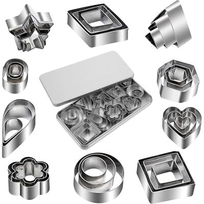 OEM 30 Pièces Emporte Piece Acier Inoxydable, Emporte Piece Patisserie Motifs Géométriques, Avec Boîte De Rangement, Moule Biscuit Pour Pâtisserie Maison Biscuits Gâteaux Cookies Bonbons - Publicité OEM 30 Pièces Emporte Piece Acier Inoxydable, Emporte Piece Patisserie Motifs Géométriques, Avec Boîte De Rangement, Moule Biscuit Pour Pâtisserie Maison Biscuits Gâteaux Cookies Bonbons - Publicité