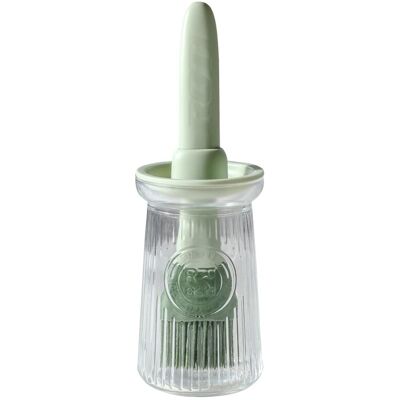 ALVIOR Distributeur Dhuile Avec Brosse - Bouteille En Verre Pour Cuisine - 3 En 1 Pour Huile Vinaigre Sauce - Brosse En Silicone - Vert - Publicité ALVIOR Distributeur Dhuile Avec Brosse - Bouteille En Verre Pour Cuisine - 3 En 1 Pour Huile Vinaigre Sauce - Brosse En Silicone - Vert - Publicité