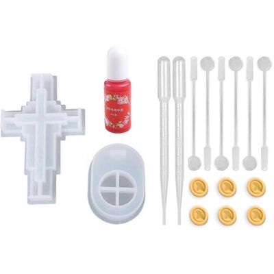 ZEVE Moule En Silicone Pour Chandelier En Croix, Porte-bougies Fait Main En Béton Ou Ciment - Publicité ZEVE Moule En Silicone Pour Chandelier En Croix, Porte-bougies Fait Main En Béton Ou Ciment - Publicité