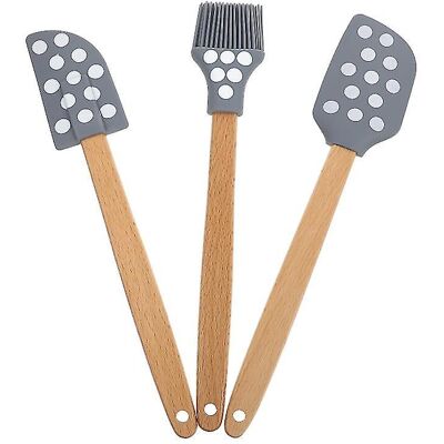 FATRD Ensemble De 3 Pinceaux Et Spatules De Cuisine - Publicité FATRD Ensemble De 3 Pinceaux Et Spatules De Cuisine - Publicité
