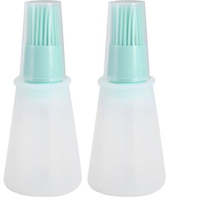 Lot De 2 Pinceaux En Silicone Vert Pour La Cuisine, Pour Griller, Huiler Ou Verser Du Miel.-aquaforge - Publicité Lot De 2 Pinceaux En Silicone Vert Pour La Cuisine, Pour Griller, Huiler Ou Verser Du Miel.-aquaforge - Publicité