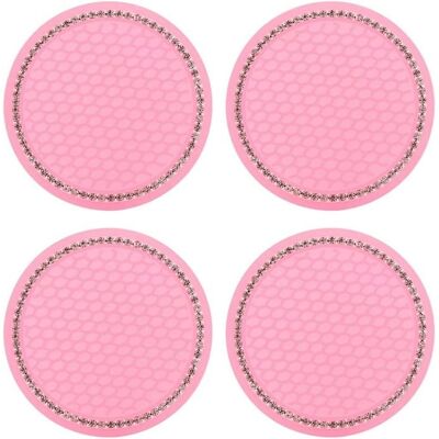 Cellfast Lot De 4 Dessous De Verre Antidérapants En Silicone Pour Voiture (rose) - Accessoire Pour Porte-gobelet - Strass - Pour Suv, Ber - Publicité Cellfast Lot De 4 Dessous De Verre Antidérapants En Silicone Pour Voiture (rose) - Accessoire Pour Porte-gobelet - Strass - Pour Suv, Ber - Publicité