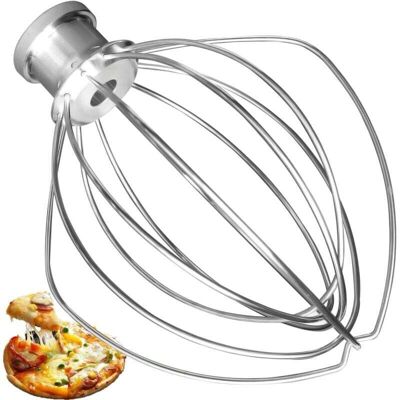 ABCRITAL Fouet En Fil D'Acier Inoxydable K45ww Pour Kitchenaid, Accessoire Pour Kitchen Aid, Mélangeur Sur Socle À Tête Inclinable De 4.5 Et 5 Litres - Publicité ABCRITAL Fouet En Fil D'Acier Inoxydable K45ww Pour Kitchenaid, Accessoire Pour Kitchen Aid, Mélangeur Sur Socle À Tête Inclinable De 4.5 Et 5 Litres - Publicité