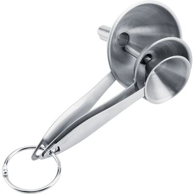 MCKENSA Lot De 3 Entonnoirs En Acier Inoxydable Pour Transvaser Huile, Vin, Liquides Et Poudres. Outil De Cuisine Pratique. Publicité MCKENSA Lot De 3 Entonnoirs En Acier Inoxydable Pour Transvaser Huile, Vin, Liquides Et Poudres. Outil De Cuisine Pratique. Publicité