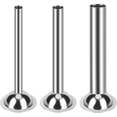 SYMOLEXA 3 Pièces - Tube À Saucisse - Entonnoir De Remplissage - Acier Inoxydable - Pour Hachoir À Viande Taille 5 - Cuisine Maison - Argent - 1,2x19 Cm Et 1,9x19 Cm Et 3,2x19 Cm - Publicité SYMOLEXA 3 Pièces - Tube À Saucisse - Entonnoir De Remplissage - Acier Inoxydable - Pour Hachoir À Viande Taille 5 - Cuisine Maison - Argent - 1,2x19 Cm Et 1,9x19 Cm Et 3,2x19 Cm - Publicité