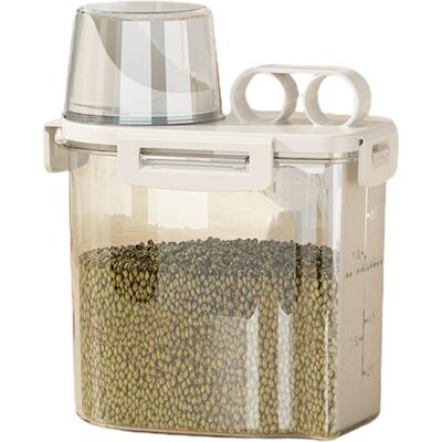 OEM 1 Boîte De Conservation, Joint Hermétique, Matériau Pet, Avec Tasse À Mesurer, Pour Céréales Et Aliments Secs, Cuisine - Publicité OEM 1 Boîte De Conservation, Joint Hermétique, Matériau Pet, Avec Tasse À Mesurer, Pour Céréales Et Aliments Secs, Cuisine - Publicité