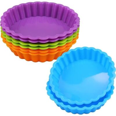 Cellfast Moule À Gâteau - 8 Pièces - Silicone - Réutilisables - Anti-adhésif - 10.5 Cm - Publicité Cellfast Moule À Gâteau - 8 Pièces - Silicone - Réutilisables - Anti-adhésif - 10.5 Cm - Publicité