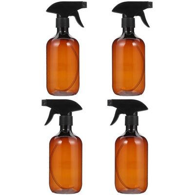 LISATR Lot De 4 Flacons En Plastique Vides De 500 Ml Pour Vaporisateur D'Huiles Essentielles, Rechargeables-21.00x6.00x6.00cm-brown - Publicité LISATR Lot De 4 Flacons En Plastique Vides De 500 Ml Pour Vaporisateur D'Huiles Essentielles, Rechargeables-21.00x6.00x6.00cm-brown - Publicité