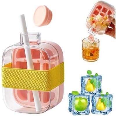 Cellfast Bouteille De Glaçon 2 En 1, Bouteille De Glaçon Avec Paille,appuyez Pour Libérer Un Plateau De Glace Pour Maison(500ml)-rose - Publicité Cellfast Bouteille De Glaçon 2 En 1, Bouteille De Glaçon Avec Paille,appuyez Pour Libérer Un Plateau De Glace Pour Maison(500ml)-rose - Publicité