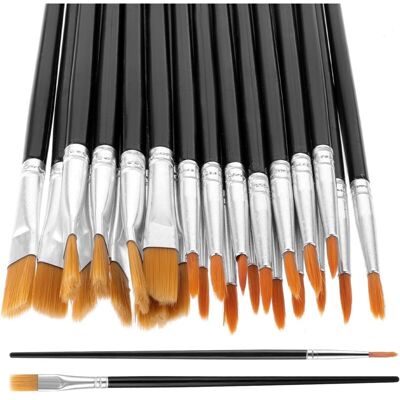 ENLENK Lot De 30 Pinceaux De Peinture, Petits Pinceaux Plats Et Ronds Pointus En Nylon, Pinceaux À Poils En Nylon, Pinceaux De Peinture Acrylique Pour Enfants Pour Peinture Acrylique, À L'Huile - Publicité ENLENK Lot De 30 Pinceaux De Peinture, Petits Pinceaux Plats Et Ronds Pointus En Nylon, Pinceaux À Poils En Nylon, Pinceaux De Peinture Acrylique Pour Enfants Pour Peinture Acrylique, À L'Huile - Publicité