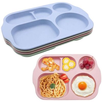 OEM 4 Pièces Assiette Compartiment, Antidérapante, Plastique Réutilisable, 30x20 Cm, Pour Repas Équilibré Adultes - Publicité OEM 4 Pièces Assiette Compartiment, Antidérapante, Plastique Réutilisable, 30x20 Cm, Pour Repas Équilibré Adultes - Publicité