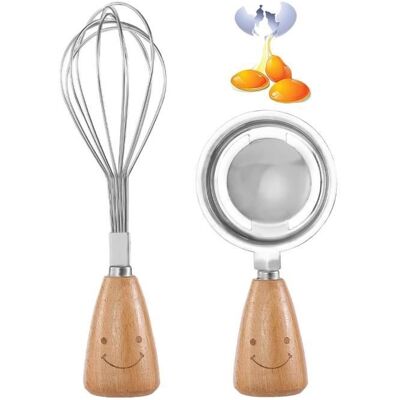Cellfast Séparateur D'Œufs - Inox Et Bois - Batteur À Oeufs Manuel - 19x5.3cm - 14.3x7.2cm - 52g/pc - Publicité Cellfast Séparateur D'Œufs - Inox Et Bois - Batteur À Oeufs Manuel - 19x5.3cm - 14.3x7.2cm - 52g/pc - Publicité