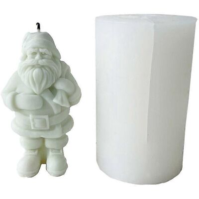 ALLAUVE Moule À Bougie De Noël En Silicone Père Noël, Cire Fondue, Polymère Fondu, Projets Faits Main - Publicité ALLAUVE Moule À Bougie De Noël En Silicone Père Noël, Cire Fondue, Polymère Fondu, Projets Faits Main - Publicité