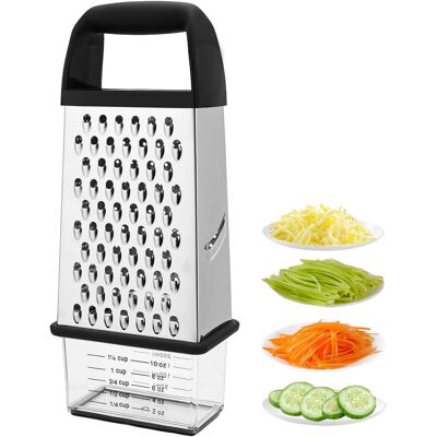 Generic Râpe À Fromage Avec Récipient Professionnel Avec 4 Côtés En Acier Inoxydable Pour Cuisine, Passe Au Lave-vaisselle, Broyeur De Nourriture - Publicité Generic Râpe À Fromage Avec Récipient Professionnel Avec 4 Côtés En Acier Inoxydable Pour Cuisine, Passe Au Lave-vaisselle, Broyeur De Nourriture - Publicité
