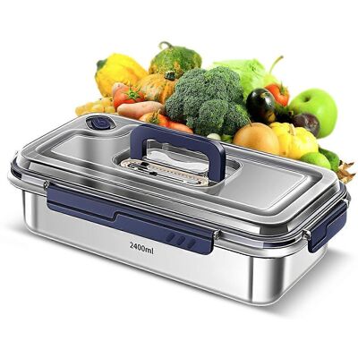 FLAMMKRAFT Boîtes De Conservation Des Aliments Avec Couvercles Hermétiques En Acier Inoxydable 304 De Qualité Alimentaire, Grande Capacité Et Étanches. Publicité FLAMMKRAFT Boîtes De Conservation Des Aliments Avec Couvercles Hermétiques En Acier Inoxydable 304 De Qualité Alimentaire, Grande Capacité Et Étanches. Publicité