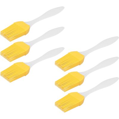MCKENSA Lot De 6 Pinceaux À Huile En Silicone De Qualité Alimentaire, Résistants À La Chaleur, Jaunes, Pour La Cuisine, Le Barbecue Et La Pâtisserie. Publicité MCKENSA Lot De 6 Pinceaux À Huile En Silicone De Qualité Alimentaire, Résistants À La Chaleur, Jaunes, Pour La Cuisine, Le Barbecue Et La Pâtisserie. Publicité