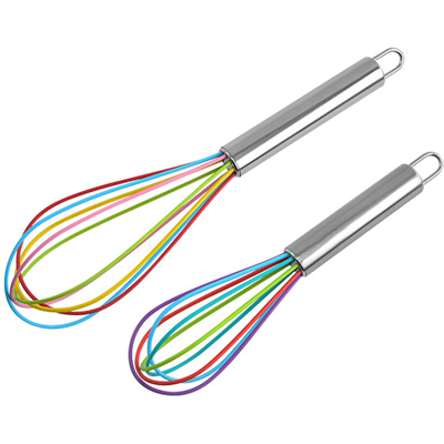 HERUSI Batteur À Œufs Manuel En Silicone Avec Poignée En Acier Inoxydable (2 Pièces) - 25 Cm + 20 Cm - Publicité HERUSI Batteur À Œufs Manuel En Silicone Avec Poignée En Acier Inoxydable (2 Pièces) - 25 Cm + 20 Cm - Publicité