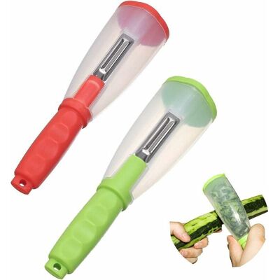 OEM Éplucheur Légumes Avec Récipient Éplucheur En Acier Inoxydable Ultra Tranchant 2 Éplucheurs Économe Éplucheur De Pommes De Terre En Plastique Convient Pour Éplucher Les Fruits Et Légumes(ve - Publicité OEM Éplucheur Légumes Avec Récipient Éplucheur En Acier Inoxydable Ultra Tranchant 2 Éplucheurs Économe Éplucheur De Pommes De Terre En Plastique Convient Pour Éplucher Les Fruits Et Légumes(ve - Publicité