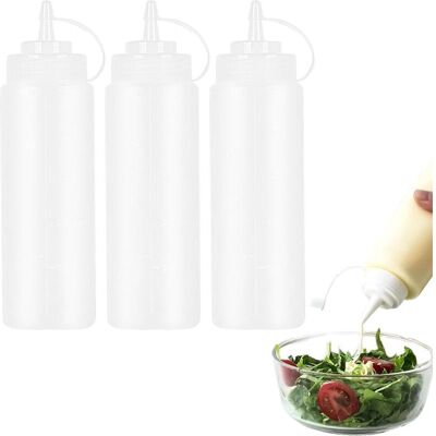 IRISFR Flacon Doseur De Sauce, Lot De 3 Flacons De 240 Ml Plastique, Flacon Doseur, Shaker Pour Assaisonnement, Bouteilles Pour Condiments Pour La Peinture, La Pâtisserie, Le Ketchup, La Sauce - Publicité IRISFR Flacon Doseur De Sauce, Lot De 3 Flacons De 240 Ml Plastique, Flacon Doseur, Shaker Pour Assaisonnement, Bouteilles Pour Condiments Pour La Peinture, La Pâtisserie, Le Ketchup, La Sauce - Publicité