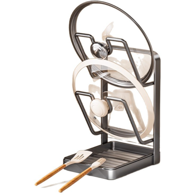 OEM Porte-couvercles Support Spatule Étagère Rangement Cuisine Support Planche À Découper Égouttoir - Publicité OEM Porte-couvercles Support Spatule Étagère Rangement Cuisine Support Planche À Découper Égouttoir - Publicité