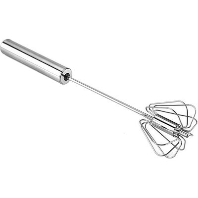 ALVIOR Fouet Manuel Rotatif - Acier Inoxydable Alimentaire - Pour Battre Oeufs Lait Café Cocktail - 30 Cm - 1 Pièce - Publicité ALVIOR Fouet Manuel Rotatif - Acier Inoxydable Alimentaire - Pour Battre Oeufs Lait Café Cocktail - 30 Cm - 1 Pièce - Publicité