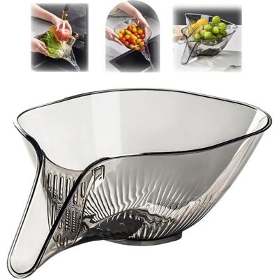 OEM Panier Égouttoir, Multi-entonnoir, Ustensile De Cuisine Domestique En Plastique, Panier Égouttoir Avec Entonnoir, Adapté Aux Légumes, Pâtes, Fruits, Salades (gris)-dou - Publicité OEM Panier Égouttoir, Multi-entonnoir, Ustensile De Cuisine Domestique En Plastique, Panier Égouttoir Avec Entonnoir, Adapté Aux Légumes, Pâtes, Fruits, Salades (gris)-dou - Publicité