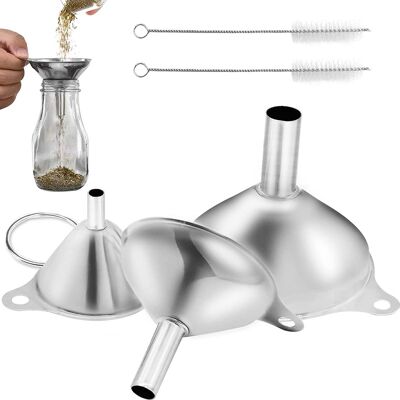 ALVIOR Entonnoir En Acier Inoxydable - Set De 3 Tailles 7 5 Cm 5 5 Cm 4 5 Cm - Pour Cuisine Transfert Liquides Epices Huiles Essentielles - 3 Pièces - Publicité ALVIOR Entonnoir En Acier Inoxydable - Set De 3 Tailles 7 5 Cm 5 5 Cm 4 5 Cm - Pour Cuisine Transfert Liquides Epices Huiles Essentielles - 3 Pièces - Publicité