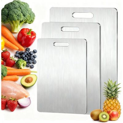 OEM S316 Acier Inoxydable Planche À Découper, Double Face, Bpa-frei, Résistant Aux Odeurs, Cuisine Cutting Board Pour Viande Fromage Légumes Fruit - Publicité OEM S316 Acier Inoxydable Planche À Découper, Double Face, Bpa-frei, Résistant Aux Odeurs, Cuisine Cutting Board Pour Viande Fromage Légumes Fruit - Publicité