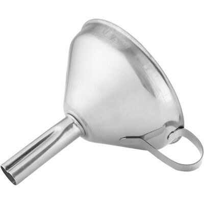 OEM Entonnoir En Acier Inoxydable Avec Anse, Ustensile De Cuisine Pour Remplissage De Bouteilles Transfert De Liquides, Entonnoir Métallique Diamètre 10 Cm, Argenté - Publicité OEM Entonnoir En Acier Inoxydable Avec Anse, Ustensile De Cuisine Pour Remplissage De Bouteilles Transfert De Liquides, Entonnoir Métallique Diamètre 10 Cm, Argenté - Publicité