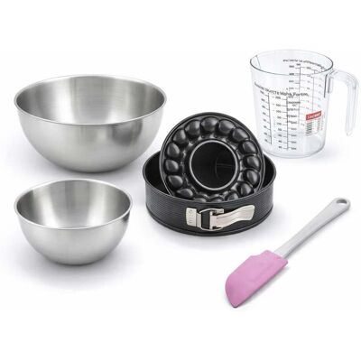 Set À Pâtisserie 1 Moule À Savarin Antiadhésif 2 Bols À Mixer 1 Verre Mesureur Et 1 Spatule Zenker Black Metallic - Publicité Set À Pâtisserie 1 Moule À Savarin Antiadhésif 2 Bols À Mixer 1 Verre Mesureur Et 1 Spatule Zenker Black Metallic - Publicité
