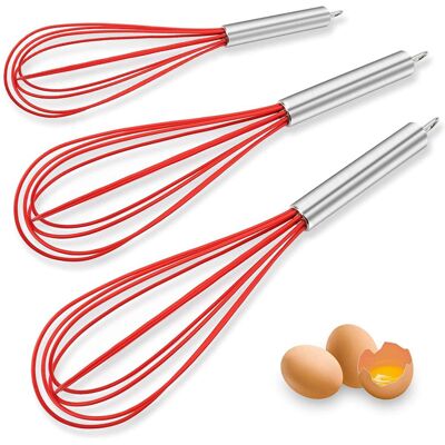 HERUSI Ensemble De Fouets De Cuisine Très Robustes En Silicone, Fouets À Ballons Et Fouets À Œufs - Publicité HERUSI Ensemble De Fouets De Cuisine Très Robustes En Silicone, Fouets À Ballons Et Fouets À Œufs - Publicité