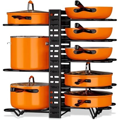 OEM Rangement Casserole Tiroir Cuisine, Range Casserole Avec 8 Compartiments Réglables, Pour Les Ustensiles Poêles, Couvercles, Poele - Publicité OEM Rangement Casserole Tiroir Cuisine, Range Casserole Avec 8 Compartiments Réglables, Pour Les Ustensiles Poêles, Couvercles, Poele - Publicité
