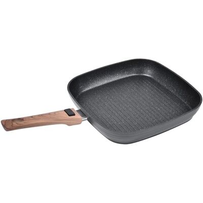 GRASSLIN 1 Poêle À Griller 28 Cm, Antiadhésive, Manche Amovible, Induction, Cuisine Steak - Publicité GRASSLIN 1 Poêle À Griller 28 Cm, Antiadhésive, Manche Amovible, Induction, Cuisine Steak - Publicité