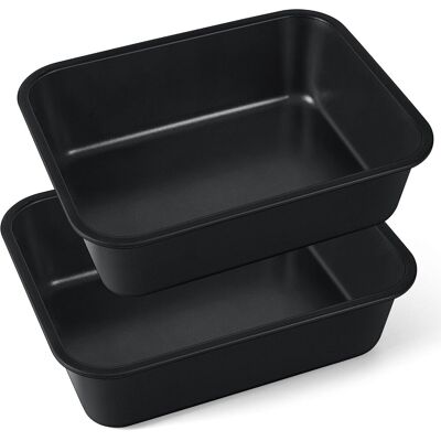 GRASSLIN Lot De 2 Plats À Gratin, Acier Inoxydable, Revêtement Antiadhésif, 27x21x8 Cm, Cuisson Four - Publicité GRASSLIN Lot De 2 Plats À Gratin, Acier Inoxydable, Revêtement Antiadhésif, 27x21x8 Cm, Cuisson Four - Publicité