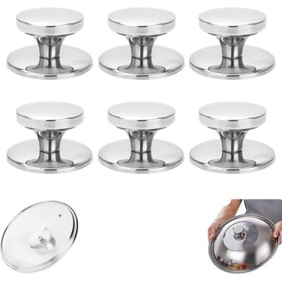 OEM 6 Pièces Bouton De Couvercle, Ensemble De Boutons Couvercle Casserole Bouton De Wok Poignée Du Couvercle Remplacement Acier Inox, Pour Bouilloires, Poêles À Frire, Poêles À Frire-crezuo - Publicité OEM 6 Pièces Bouton De Couvercle, Ensemble De Boutons Couvercle Casserole Bouton De Wok Poignée Du Couvercle Remplacement Acier Inox, Pour Bouilloires, Poêles À Frire, Poêles À Frire-crezuo - Publicité