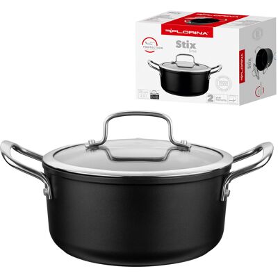 OEM Casserole Florina Stix Avec Couvercle 2,5 L À Induction - Publicité OEM Casserole Florina Stix Avec Couvercle 2,5 L À Induction - Publicité