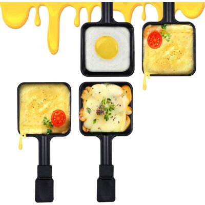 GRASSLIN Lot De 4 Poêle À Raclette,21 Cm,revêtement Anti-adhésif,fer,cuisine Familiale - Publicité GRASSLIN Lot De 4 Poêle À Raclette,21 Cm,revêtement Anti-adhésif,fer,cuisine Familiale - Publicité