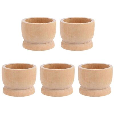 ALLAUVE Lot De 5 Coquetiers En Bois, Simples Et Portables, Pour La Cuisine, Parfaits Pour Pâques. Publicité ALLAUVE Lot De 5 Coquetiers En Bois, Simples Et Portables, Pour La Cuisine, Parfaits Pour Pâques. Publicité