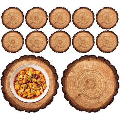 GRASSLIN Lot De 12 Sets De Table Vintage En Grain De Bois - Sets De Table Ronds Rustiques - Pour Bols, Mariage, Anniversaire, Maison, Dortoir, Restaurant, Table À Manger, Appartement Et Pizzeria'parent'-'- - Publicité GRASSLIN Lot De 12 Sets De Table Vintage En Grain De Bois - Sets De Table Ronds Rustiques - Pour Bols, Mariage, Anniversaire, Maison, Dortoir, Restaurant, Table À Manger, Appartement Et Pizzeria'parent'-'- - Publicité