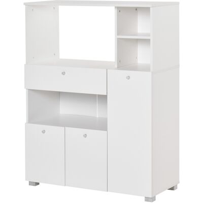 ACIRIHO Credenza Da Cucina Per Microonde E Forno, Mobile Cucina Con Armadietti, Mensole E Cassetto, Mobile Dispensa Moderna In Truciolato Per Soggiorno, 90x40x120 Cm, Bianco - Publicité ACIRIHO Credenza Da Cucina Per Microonde E Forno, Mobile Cucina Con Armadietti, Mensole E Cassetto, Mobile Dispensa Moderna In Truciolato Per Soggiorno, 90x40x120 Cm, Bianco - Publicité