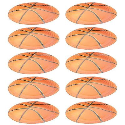 YUDO 40 Assiettes En Carton Sur Le Thème Du Basket-ball - Publicité YUDO 40 Assiettes En Carton Sur Le Thème Du Basket-ball - Publicité