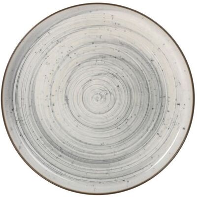 OEM 6 Assiettes Plates 27 Cm, Motif Spiral Gris, Céramique Résistante, Vaisselle Moderne Pour Salle À Manger - Publicité OEM 6 Assiettes Plates 27 Cm, Motif Spiral Gris, Céramique Résistante, Vaisselle Moderne Pour Salle À Manger - Publicité