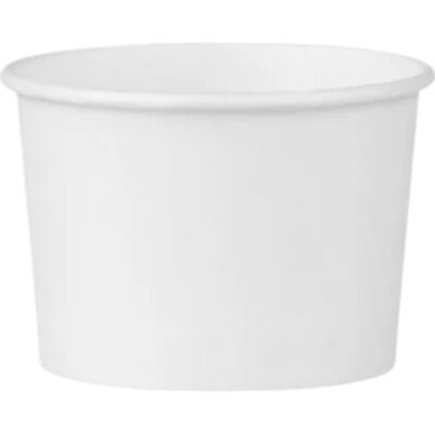 OEM Pots À Glace 130 Ml En Papier Blanc, 25 Pièces - Publicité OEM Pots À Glace 130 Ml En Papier Blanc, 25 Pièces - Publicité