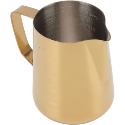 HEAT Pichet Mousseur À Lait Double Graduation En Acier Inoxydable 304, Tasse À Mousser Le Lait, Pichet À Café Vapeur Pour Latte Art, 550 Ml, Or - Publicité HEAT Pichet Mousseur À Lait Double Graduation En Acier Inoxydable 304, Tasse À Mousser Le Lait, Pichet À Café Vapeur Pour Latte Art, 550 Ml, Or - Publicité