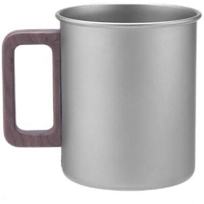 RDTD Ti Mug Camping Pure Titane – Grande Tasse Voyage Bois, Anse Bois, Capacité Xl, Portable Extérieur, Chope Bière Thé, Réutilisable, Solide Et Léger. Publicité RDTD Ti Mug Camping Pure Titane – Grande Tasse Voyage Bois, Anse Bois, Capacité Xl, Portable Extérieur, Chope Bière Thé, Réutilisable, Solide Et Léger. Publicité