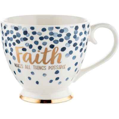 OEM Mug En Porcelaine Florina Mare Faith Avec Pied 440 Ml - Publicité OEM Mug En Porcelaine Florina Mare Faith Avec Pied 440 Ml - Publicité